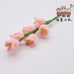 20 PCS * Handmade Pipe Cleaner Pink Lily of the Valley Artificial Simulation Flower Indoor Home Desktop Party Wedding Decor