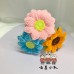 128 PCS * Pipe Cleaner Chenille Stems Handmade 12 cm Sunflower Making Kit DIY Art Flower Bouquet Craft Set Hot Glue Sticks Tape