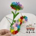 20 PCS * Handmade Pipe Cleaner Multicolor Sunflower Green Leaves Artificial Simulation Flower Indoor Home Desktop Party Wedding Decor 