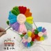 20 PCS * Handmade Pipe Cleaner Multicolor Sunflower Green Leaves Artificial Simulation Flower Indoor Home Desktop Party Wedding Decor 