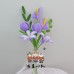 12 PCS * Handmade Pipe Cleaner Bicolor Lily Flower Artificial Simulation Flower Indoor Home Desktop Party Wedding Decor 