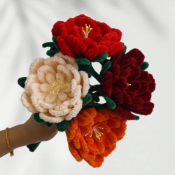 1 PCS * Handmade Pipe Cleaner Peony Flower Green Leaves Artificial Simulation Flower Indoor Home Desktop Party Wedding Decor dmade Pipe Cleaner Daisy Green Leaves Artificial Simulation Flower Indoor Home Desktop Party Wedding Decor