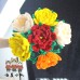 130 PCS * Pipe Cleaner Chenille Stems Handmade Peony Flower Making Kit DIY Art Flower Bouquet Craft Set Hot Glue Sticks Tape 