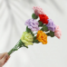 15 PCS  * Handmade Pipe Cleaner Carnation Flower Green Leaves Artificial Simulation Flower Indoor Home Desktop Party Wedding Decor 