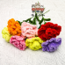 15 PCS  * Handmade Pipe Cleaner Carnation Flower Green Leaves Artificial Simulation Flower Indoor Home Desktop Party Wedding Decor 