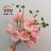 20 PCS * Handmade Pipe Cleaner Butterfly Orchid Flower Green Leaves Artificial Simulation Flower Indoor Home Desktop Party Wedding Decor 
