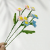 30 PCS * Handmade Pipe Cleaner Daisy Flower Green Leaves Artificial Simulation Flower Indoor Home Desktop Party Wedding Decor 
