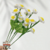 30 PCS * Handmade Pipe Cleaner Daisy Flower Green Leaves Artificial Simulation Flower Indoor Home Desktop Party Wedding Decor 