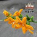 30 PCS * Handmade Pipe Cleaner Chenille Stems Trumpet Creeper Flower Green Leaves Artificial Simulation Flower Indoor Home Desktop Party Wedding Decor 