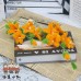 30 PCS * Handmade Pipe Cleaner Chenille Stems Trumpet Creeper Flower Green Leaves Artificial Simulation Flower Indoor Home Desktop Party Wedding Decor 