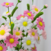 Fuzzy Pipe Cleaner Chenille Stems DIY Craft Supplies For Daisy Flower Branch Green Leaves Handmade Flower Making Kit