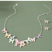 Women's Butterfly Necklace and Earrings Multicolour Wedding Jewelry Luxury Crystal Pearl Necklace /Earrings Ladies Jewelry Sets