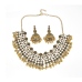 Women's Bohemia Necklace and Earrings Gold Wedding Jewelrel Necklace /Earrings Ladies Jewelry Sets
