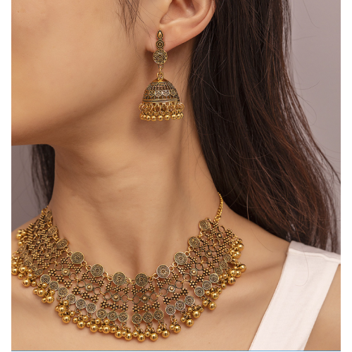 Women's Bohemia Necklace and Earrings Gold Wedding Jewelrel Necklace /Earrings Ladies Jewelry Sets Women's Bohemia Necklace and Earrings Gold Wedding Jewelrel Necklace /Earrings Ladies Jewelry Sets