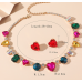 Women's colorful Fashion Wedding Jewelry Luxury Crystal Pearl Necklace/Earrings Ladies Jewelry Sets for Bridal