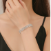 Women's Silver Color Fashion Wedding Jewelry Luxury Crystal Pearl Necklace/Earrings/Bracelet Ladies Jewelry Sets for Bridal