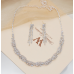 Women's Silver Fashion Wedding Jewelry Luxury Crystal Pearl Necklace/Earrings Ladies Jewelry Sets for Bridal Women's Silver Fashion Wedding Jewelry Luxury Crystal Pearl Necklace/Earrings Ladies Jewelry Sets for Bridal