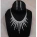 Women's Silver Fashion Wedding Jewelry Luxury Crystal Pearl Necklace/Earrings Ladies Jewelry Sets for Bridal Women's Silver Fashion Wedding Jewelry Luxury Crystal Pearl Necklace/Earrings Ladies Jewelry Sets for Bridal