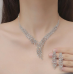 Women's Silver Fashion Wedding Jewelry Luxury Crystal Pearl Necklace/Earrings Ladies Jewelry Sets for Bridal Women's Silver Fashion Wedding Jewelry Luxury Crystal Pearl Necklace/Earrings Ladies Jewelry Sets for Bridal