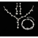 Women's Silver Color Fashion Wedding Jewelry Luxury Crystal Pearl Necklace/Bracelet/Ring/Earrings Ladies Jewelry Sets for Bridal Women's Silver Color Fashion Wedding Jewelry Luxury Crystal Pearl Necklace/Bracelet/Ring/Earrings Ladies Jewelry Sets for Bridal
