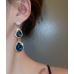 Women's Blue Fashion Wedding Jewelry Luxury Crystal Pearl Necklace/Earrings Ladies Jewelry Sets for Bridal
