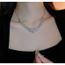 Women's White Fashion Wedding Jewelry Luxury Crystal Pearl Necklace/Earrings Ladies Jewelry Sets for Bridal