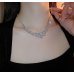 Women's White Fashion Wedding Jewelry Luxury Crystal Pearl Necklace/Earrings Ladies Jewelry Sets for Bridal