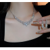 Women's White Fashion Wedding Jewelry Luxury Crystal Pearl Necklace/Earrings Ladies Jewelry Sets for Bridal