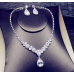 Women's Silver Color Fashion Wedding Jewelry Luxury Crystal Pearl Necklace/Earrings Ladies Jewelry Sets for Bridal Women's Silver Color Fashion Wedding Jewelry Luxury Crystal Pearl Necklace/Earrings Ladies Jewelry Sets for Bridal