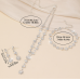 Women's Silver Color Fashion Wedding Jewelry Luxury Crystal Pearl Necklace/Earrings/Bracelet Ladies Jewelry Sets for Bridal