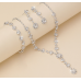 Women's Silver Color Fashion Wedding Jewelry Luxury Crystal Pearl Necklace/Earrings/Bracelet Ladies Jewelry Sets for Bridal Women's Silver Color Fashion Wedding Jewelry Luxury Crystal Pearl Necklace/Earrings/Bracelet Ladies Jewelry Sets for Bridal