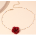 Gothic Elegant Rose Flower Clavicle Chain Necklace for Women Adjustable Sexy Choker Mariage Jewelry Gift Fashion Accessories
