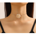 Gothic Elegant Rose Flower Clavicle Chain Necklace for Women Adjustable Sexy Choker Mariage Jewelry Gift Fashion Accessories
