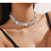 New Shiny Silver  Necklace Ladies Exquisite Clavicle Chain Necklace Jewelry for Ladies Gift