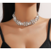 New Shiny Silver  Necklace Ladies Exquisite Clavicle Chain Necklace Jewelry for Ladies Gift