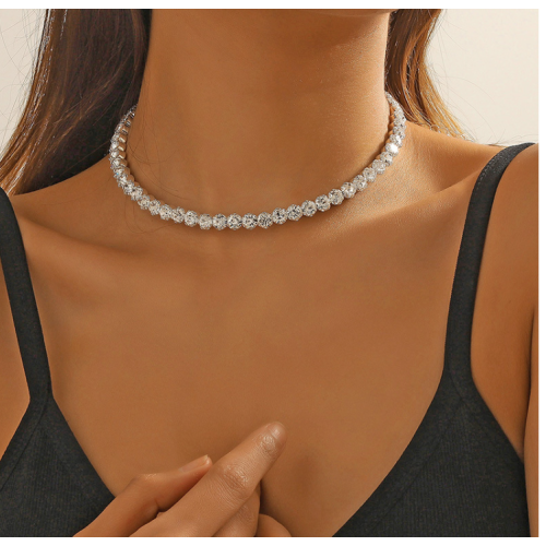 New Shiny Necklace Ladies Exquisite One Layer Clavicle Chain Necklace Jewelry for Ladies Gift