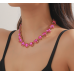 New Shiny Multicolor Heart Necklace Ladies Exquisite Clavicle Chain Necklace Jewelry for Ladies Gift
