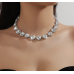 New Shiny Silver Heart Necklace Ladies Exquisite Clavicle Chain Necklace Jewelry for Ladies Gift