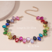 New Shiny Multicolor Heart Necklace Ladies Exquisite Clavicle Chain Necklace Jewelry for Ladies Gift
