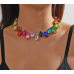 New Shiny Multicolor Heart Necklace Ladies Exquisite Clavicle Chain Necklace Jewelry for Ladies Gift New Shiny Multicolor Heart Necklace Ladies Exquisite Clavicle Chain Necklace Jewelry for Ladies Gift