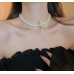 New White Pearl Flower Necklace Tassel Ladies Exquisite Clavicle Chain Necklace Jewelry for Ladies Gift