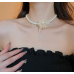 New White Pearl Flower Necklace Tassel Ladies Exquisite Clavicle Chain Necklace Jewelry for Ladies Gift New White Pearl Flower Necklace Tassel Ladies Exquisite Clavicle Chain Necklace Jewelry for Ladies Gift
