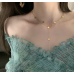 New Gold Star Necklace Double Tassel Ladies Exquisite Clavicle Chain Necklace Jewelry for Ladies Gift