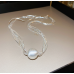 New Silver Round Necklace Ladies Exquisite Clavicle Chain Necklace Jewelry for Ladies Gift
