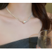 New Silver Round Necklace Ladies Exquisite Clavicle Chain Necklace Jewelry for Ladies Gift