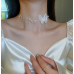 New White Pearl Butterfly Necklace Ladies Exquisite Clavicle Chain Necklace Jewelry for Ladies Gift