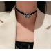 New Black Flower Necklace Ladies Exquisite Clavicle Chain Necklace Jewelry for Ladies Gift