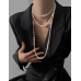 New White Pearl Three Layer Necklace Ladies Exquisite Clavicle Chain Necklace Jewelry for Ladies Gift