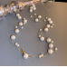 New White Pearl Two Layer Necklace Ladies Exquisite Clavicle Chain Necklace Jewelry for Ladies Gift
