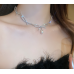 New White Pearl Butterfly Necklace Ladies Exquisite Clavicle Chain Necklace Jewelry for Ladies Gift